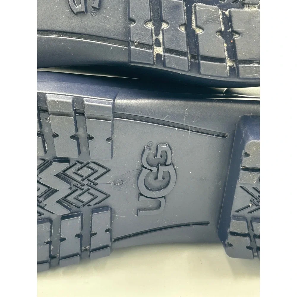 UGG Shaye Navy Blue Rubber Waterproof fur lined boots‎